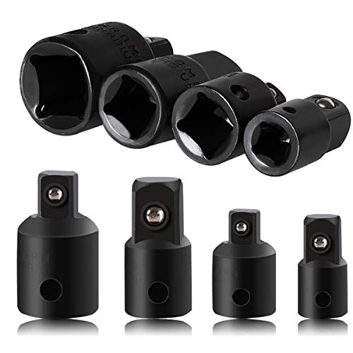 8PC Impact Adapter and Reducer Set, Mgtgbao Drive Socket Adapter Converter Reducers for Impact Driver Conversions Wrench in Auto and Construction Work Set Adapter Sizes -（1/4inch 3/8inch 1/2inch） - Thumbnail 5