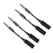 4PK Premium 3.5mm Male to 3.5mm Female Audio Jack Extender 3.5mm Headset Adapter for iPhone 6S, 6S Plus,5S, SE, Battery Charger Case (Black)
