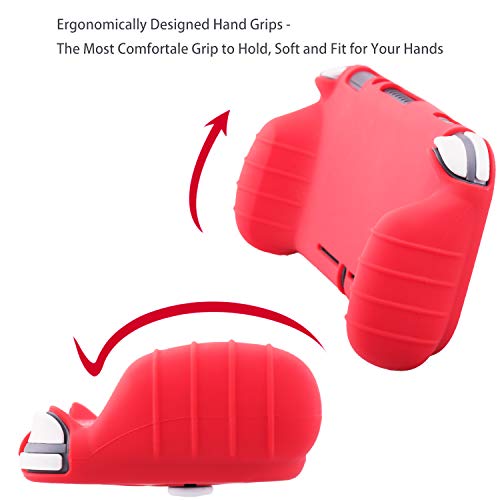 yorha handle grip funda protectora de goma de silicona suave  x 1 para nintendo switch lite [modelo delgado 9.2019]