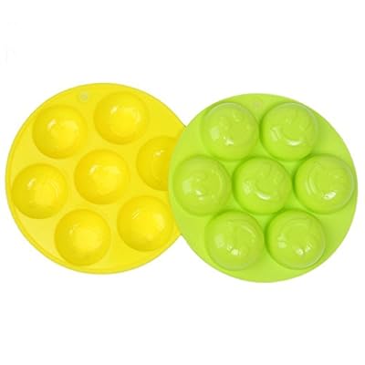 2 Pcs Hole Smiley Silicone Bakeware Round Cake Pan Soap Mold Chocolate Ice Lattice And It Is Easy For Using Cleaning.it Soft To Use .
