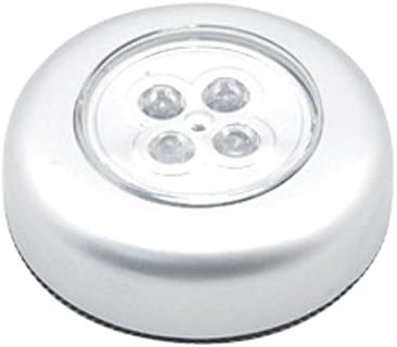 Hongshida Auto Car Interior 4 LED Battery-Operated Stick-On Tap Touch Light (Pack of 2)