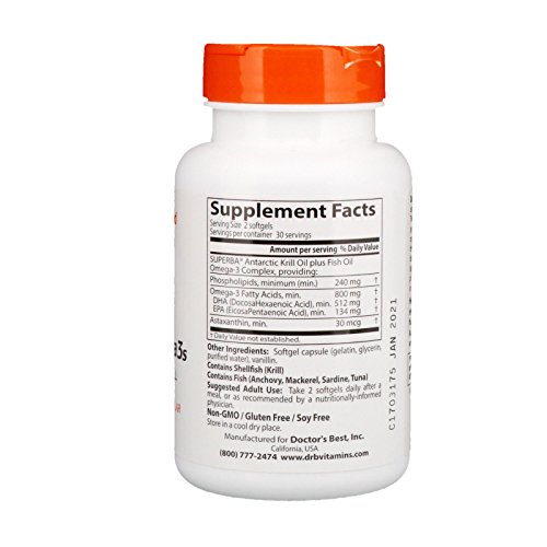 Doctor's Best Enhanced Superba Krill Plus with Omega 3s, 60 Count - Image 3
