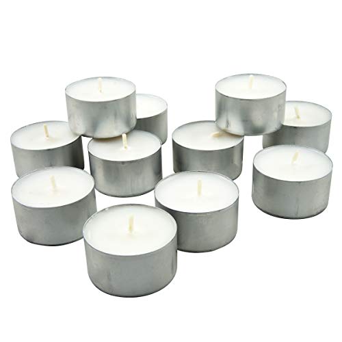 Stonebriar Bulk 50 Pack Unscented Smokeless Long Tea Light Candles with