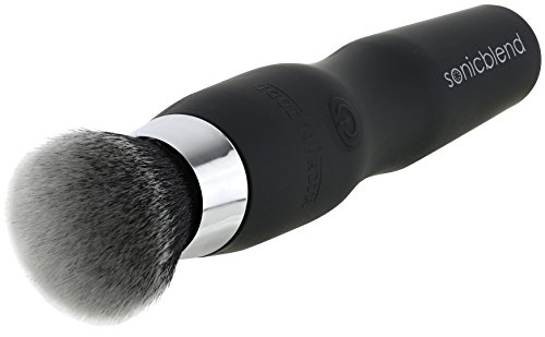 Michael Todd Sonicblend Antimicrobial Sonic Foundation Makeup Brush for Blending, Contouring and Airbrush Finish, Black