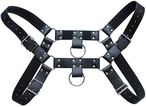 Fashion Adjustable Leather Chest Body Harness Buckle Straps for Men