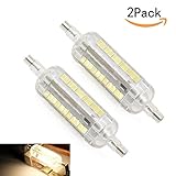 CTKcom R7S Silicone 5W 78mm LED Bulbs(2 Pack) - J78mm Double Ended R7S SMD 2835 LED Light Bulb Warm White 3000K,R7S Flood Lights Quartz Tube Lamps Energy Saving Replace Halogen Light,AC 110V,2 Pack