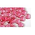 Translucent Pink Acrylic Hearts for Vase Fillers, Table Scatter, or Decoration