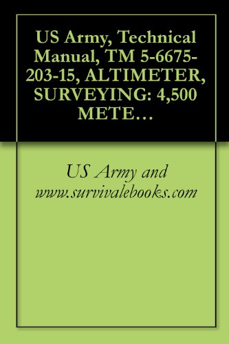 US Army, Technical Manual, TM 5-6675-203-15, ALTIMETER, SURVEYING: 4,500 METERS; 2 METER DIVISIONS, (WALL AND TIERNAN TYPE FA-199), (NSN 6675-00-641-3569)
