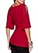Annflat Women's V Neck Cold Shoulder Trumpet Sleeve Wrap Top T-shirts Medium Burgundy