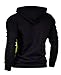 MOONCOLOUR Men's Novelty Color Block Pullover Hoodies Outwear