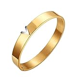 Gold Titanium Steel V Shape Love Bracelet