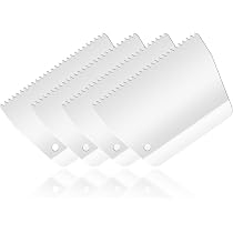 2-Pack Notched Plastic Glue Spreaders | 3/16" Tooth, 5.5x3.6 Inch For Epoxy, Adhesive, Tile (Plastic Trowel)