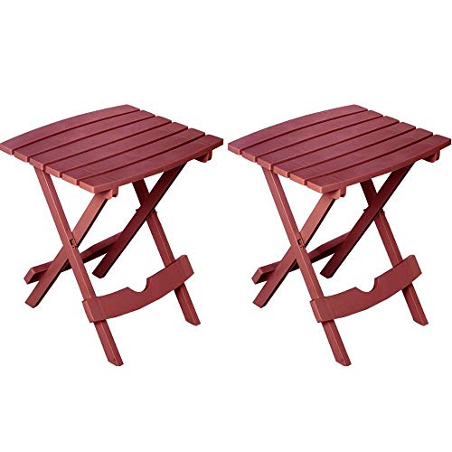 image for Adams Manufacturing 8500-48-3700 Plastic Quik-Fold Side Table Merlot, 