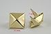 100 pcs. Gold Pyramid Prong Studs 11 mm. CKSPG11