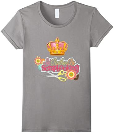 Women's Funny Scrapbooking Shirt XL Slate