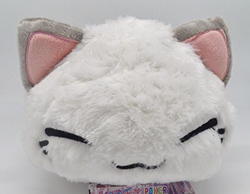 10" LARGE Cute Nemuneko Cat Kitty Plush Doll ~Fuzzy White Color~