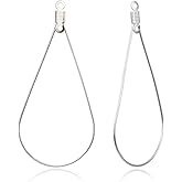 100pcs Adabele 304 Grade Surgical Stainless Steel Hypoallergenic Teardrop Beading Hoop Earring Findings for Earrings Craft Jewelry Making SJF1