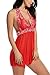 Avidlove Women Outfits Halter Lingerie Mini Nightwear Lace Babydoll Red XL