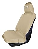 Seat Saver - Waterproof Removable Universal Car Bucket Seat Cover - Easy on and Off (BEIGE)
