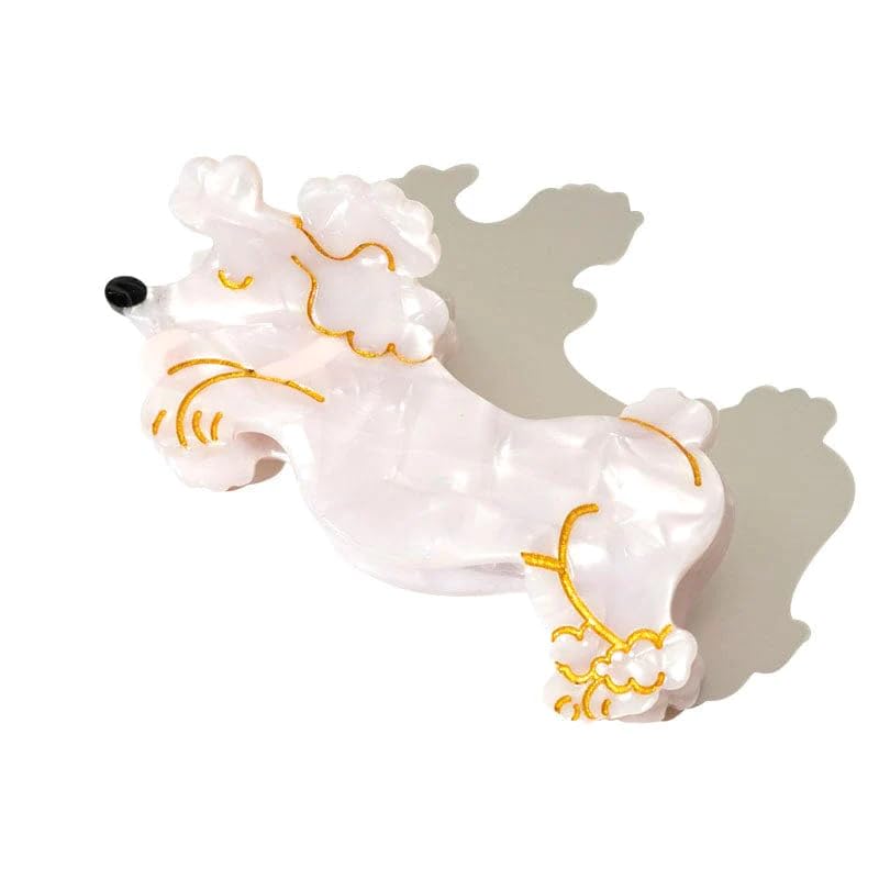 Nordstral Hair Clip Dog King Poodle - 7.5 cm, Women & Girls