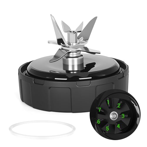 JDF3CISH Compatible Piezas de aspas licuadora ninja, compatibles con Nutri Ninja Foodi Power Blender SS101 SS351 SS401 SS151 SS300 SS350 SS351TGT CO351B SS100 SS101C, Con juntas de Goma de Repuesto