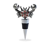 Puzzled Cheers Metal Wine Stopper, Crab