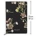 Ted Baker Soft Touch Arboretum Floral 192 Lined Page A5 Notebook, Black (ATED514)