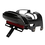 CICMOD Smoke Tri-Bar Fender LED Tail Brake Light for Harley Dyna Fat Bob FXDF 2008-2015 (Black)