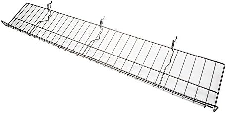 Slatgrid Black Metal Angled Shelf With Lip 46"