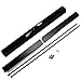 Midwest Hearth Adjustable Rod and Valance Kit for Fireplace Spark Screens (Black) Made in USA