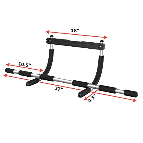 Rubberbanditz Doorway Pull Up Bar | Doorframe Chin-Up & Pull-Up Bar for Home Fitness, Workout, Gym + Free eBook
