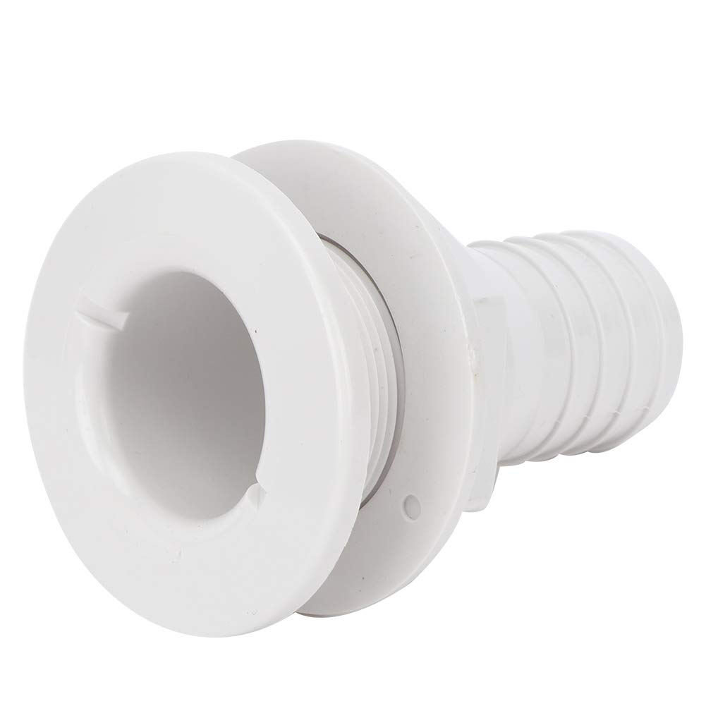 Buachois Thru Hull Fitting, Boat Drain Fitting Marine Thru Hull Exhaust Fittings Boat Drain Outlet Plug Plastic Through Hull Connection for Marine Yacht Speedboat 1-1/2 inches