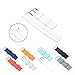 RANDON Quick Release Silicone Watch Bands Soft Rubber Watch Strap for Smart Watch,Pack of 2 (White/Sky Blue, 22)