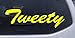 8in X 2.7in Yellow -- Tweety Car Window Wall Laptop Decal Sticker