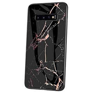 Herbests Compatibel met Samsung Galaxy S10 Plus beschermhoes, marmercover, ultradun, backcover van TPU-siliconen…