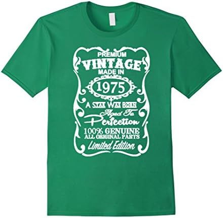 Men's Vintage Made in 1975 Aged To Perfection TShirt 2XL Kelly Green