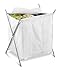 Honey-Can-Do Folding Triple Laundry Sorter, White/Chrome