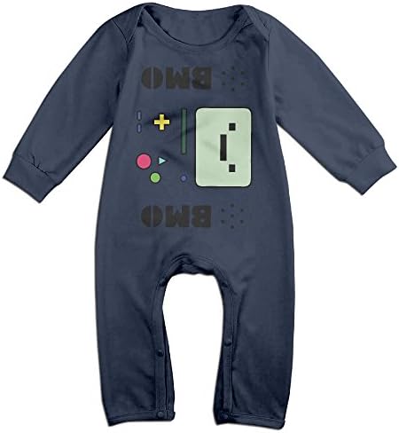 Baby Boys Girls Adventure Time Beemo Cute Short Sleeve Bodysuit Onesie Navy 24 Months