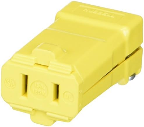 HUBBELL HBL5869VY AC Connector NEMA 1-15 Female Valise Yellow by HUBBEL