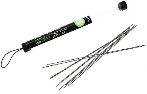 AIWUJIN 10 Pcs (1 Box) 118 Mm Flat Kernel 26ga Kanthal A1 Flat Wrapped 26ga A1wire (Mix twisted)