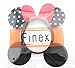Finex Mickey Minnie Mouse Costume Deluxe Fabric Ears Polka Dot Headband Set Of 2 (Mickey+Minnie)