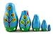 Matryoshka Matrioska Babuska Russian Nesting Wooden Doll Peppa Pig Matryoshika Babushka 5 Pcs Stacking Hand Painting Beautiful Nested Craft Matriosjka Matrioska Matreshka Matrjoska Matroeska