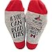 Tulas Watching Christmas Movie Socks Letters Printed Women Warm Sock (1 pair, Red Flower)