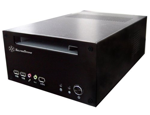 SilverStone Aluminum Alloy Mini-ITX Case with 60-Watt DC to DC Adapter LC12B (Black)