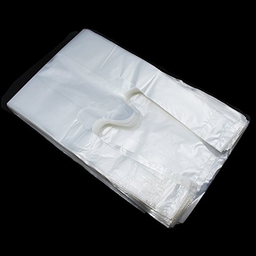 4.7x16.5 inch Clear Vest Style Handle Drinking Beverage Take Out Containers for Restaurant Transparent Disposable Food Storage Organization Sets Cup Carrier Bag (100, Glossy) - Thumbnail 3