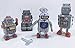 4 pcs tin Toy Robot and Astronaut Collection Retro 80s Vintage windup Metal, Cool Crazy Nerdy Xmas Gift