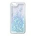 Urberry Iphone 5C Case, Running Glitter Cover, Sparkle Love Heart, Creative Design Flowing Liquid Floating Luxury Bling Glitter Sparkle Hard Case for iPhone 5C with a Screen Protector
