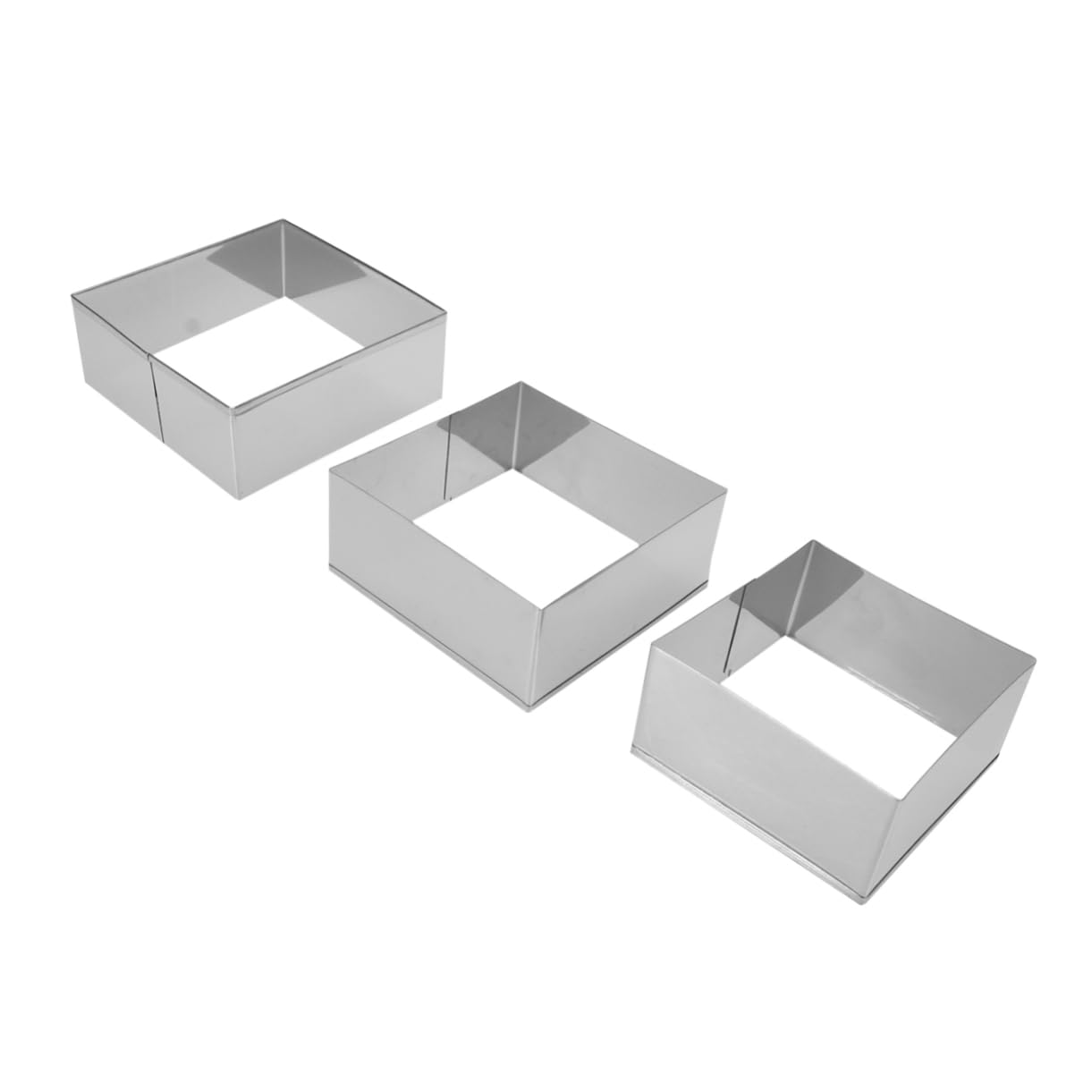 SEWOART 3pcs Stainless Steel Cookie Cutters Non-Stick Embossed Biscuit Moulds for DIY Baking Tools Dumpling Wrapper Molds Chocolate and Cake Shape Cutters for Kitchen Use