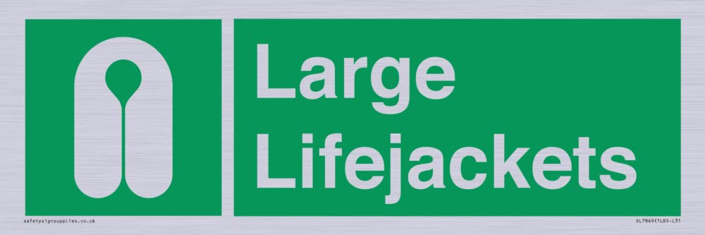 Large Lifejackets Sign - 300x100mm - L31