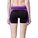 BALEAF Women's Workout Fitness Yoga Shorts Inner Pocket Black Purple Size L